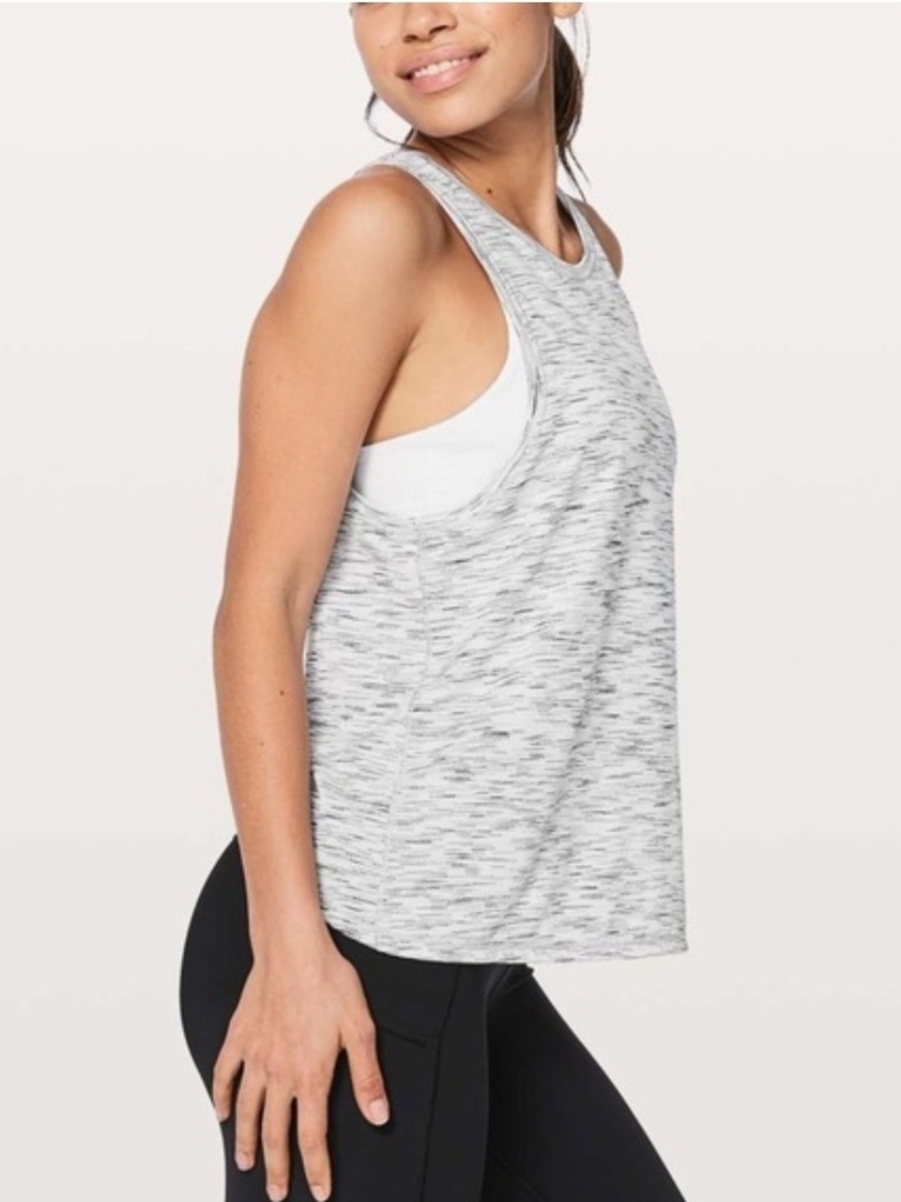 Lululemon Squad Goals Tank in Tiger Space Black and White Size 4